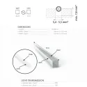 Silicone light diffuser FlipLens, for 5mm COB LED strip, 10m, white