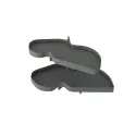 Rotating full extraction shelves Combi's 2 Ikona/Hyper, for corner unit, 600mm, left, anthracite