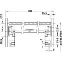 Šiukšliadėžė ištraukiama 2 dalių MP600 L500mm, H365mm, 2x25l pilka