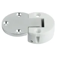 Flap hinge 90° Plano-Medial, zinc alloy/plastic, chrome plated/white