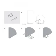 Door opening plate L100mm stainless steel