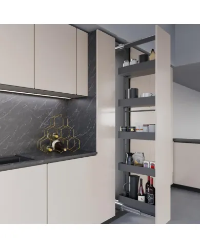 Pull out larder unit frame 859 Hyper, W150mm, H1885-2285mm, anthracite