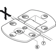 Flap hinge, 3-dimensionally adjustable, zinc alloy