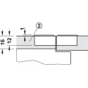 Flap hinge, 3-dimensionally adjustable, zinc alloy