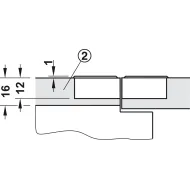 Flap hinge, 3-dimensionally adjustable, zinc alloy