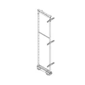 Ūkinės spintos rėmas 859 Hyper, ištraukiamas, MP200mm, H1885-2285mm, antracitas