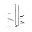 Ūkinės spintos rėmas 859 Hyper, ištraukiamas, MP200mm, H1885-2285mm, antracitas