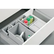 Six compartment waste bin, 1x18, 2x8 and 3x2.5 litres, Hailo Separato Moovit, 3603-63