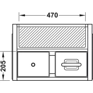 Lentyna ištraukiama su 2 šiukšliadėžėmis/indais P600mm,