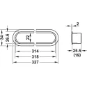 Paper guide, 310x20mm, for glue fixing