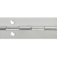 Piano hinge, for screw fixing, aluminium