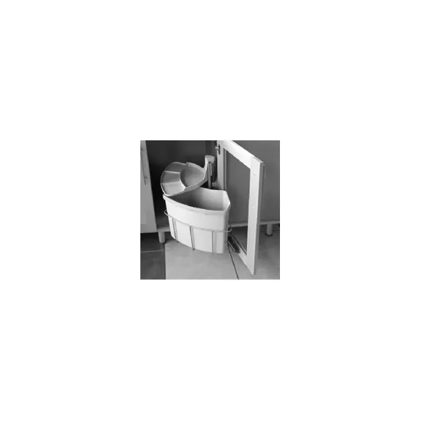 Wastebin Cabbi-1, mounts to cabinet side, 18l gray