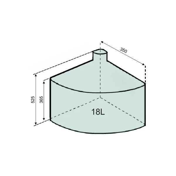 Wastebin Cabbi-1, mounts to cabinet side, 18l gray