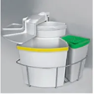 Šiukšlių kibiras trijų dalių Cabbi-3 40l 19l+9l+12l