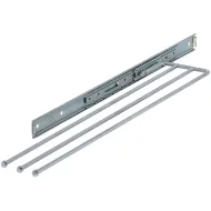 Towel rail, steel, chrome plated, polished, extending runners