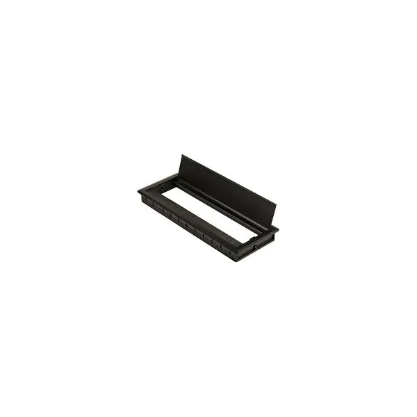 Lizdas laidams 300x120x28mm, aliuminis ABS su šepetėliu juoda