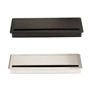 Lizdas laidams 300x120x28mm, aliuminis ABS su šepetėliu juoda
