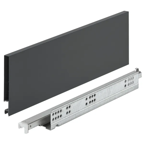 Stalčių šonai Matrix Box Slim A Synchro, H128mm, L350mm, 30kg, švelnaus uždarymo, antracitas