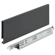 Stalčių šonai Matrix Box Slim A Synchro, H128mm, L350mm, 30kg, švelnaus uždarymo, antracitas