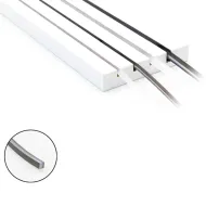 Šviesos filtras silikoninis FlipLens 5mm, COB LED juostai, 10m, juoda