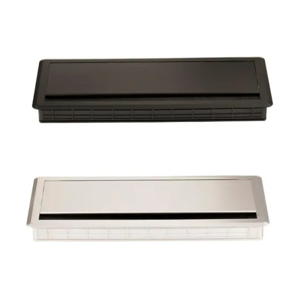 Lizdas laidams 300x120x28mm, aliuminis ABS matinis chromas