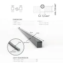 Šviesos filtras silikoninis FlipLens 5mm, COB LED juostai, 10m, juoda