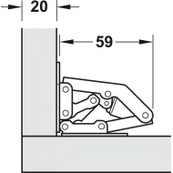 Spacer plate, for spring hinge