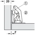 Spacer plate, for spring hinge