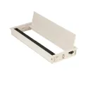 Cable grommet 300x120x28mm aluminum with brush white