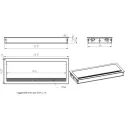 Lizdas laidams 300x120x28mm, aliuminis su šepetėliu balta