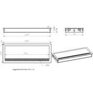 Lizdas laidams 300x120x28mm, aliuminis su šepetėliu balta