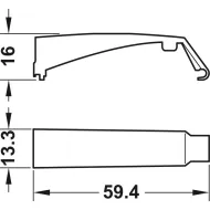 Adapter plate, for push catches