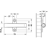 Adapter plate, for push catches