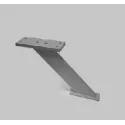 Breakfast bar support, aluminum, inclined, L170mm