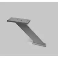 Breakfast bar support, aluminum, inclined, L170mm