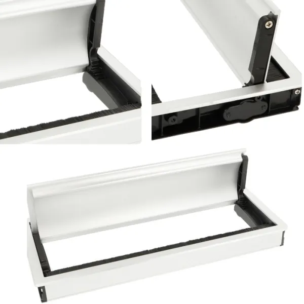 Lizdas laidams dvigubas 609x144x28mm, aliuminis matinis chromas
