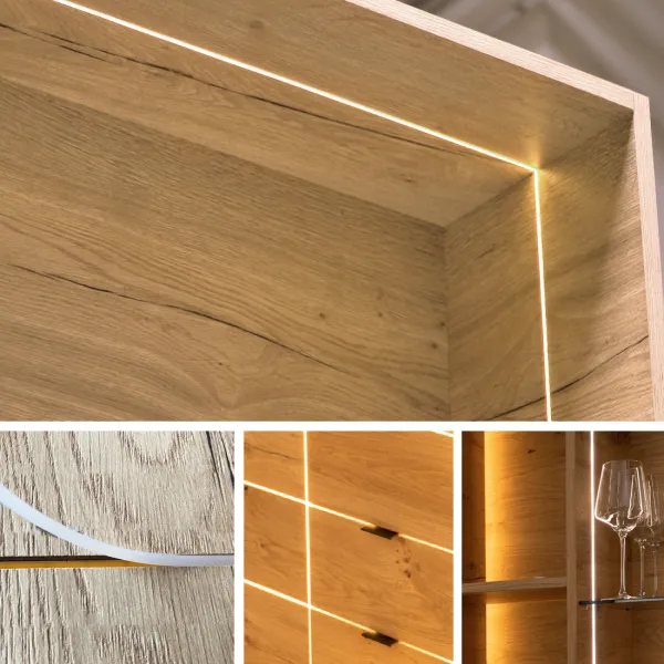 Šviesos filtras silikoninis FlipLens 5mm, COB LED juostai, 5m, balta