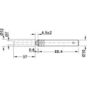 Push catch, for drilling in, Ø10mm or for screw fixing into 32/37 series drilled holes