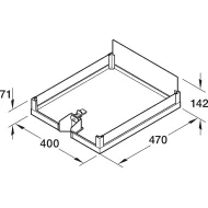 Lentyna CONVOY CENTRO 400x470x90mm, su stikliniais paaukštinimais