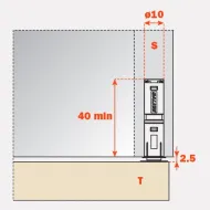 Push catch, for doors, knock-in