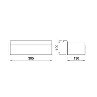 Shelf/tray for railing system SYSTEMA L305mm black