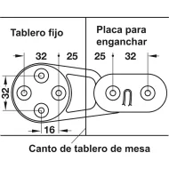 Table top connector, separable table tops