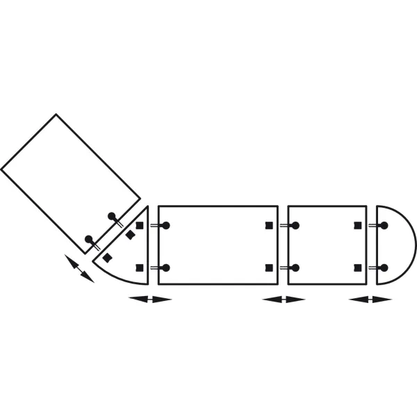 Jungtis stalviršiams 143x55mm, pilka