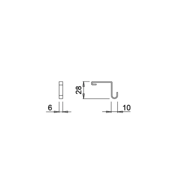 Set of hooks, for railing system KH SYSTEMA black