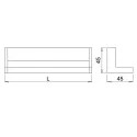 Kabykla profilis SYSTEMA SHE D-M L900mm, 2x8,8W 24V MW juoda matinė