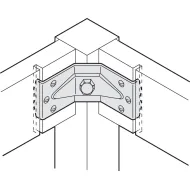Leg fitting for tables with frames, height 40mm, table fittings