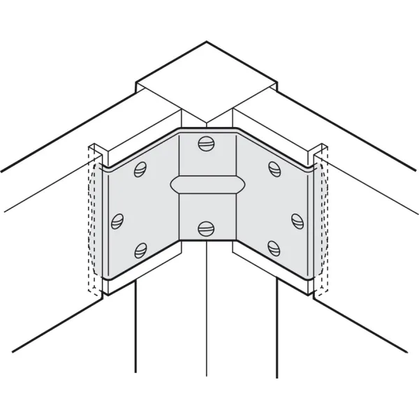 Corner Brace, height 70mm, table fittings