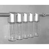 Hanging spice jar, glass, (5 pcs) chrome