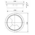 Cable grommet Ø80mm white