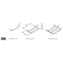 Glass rack, double, chrome